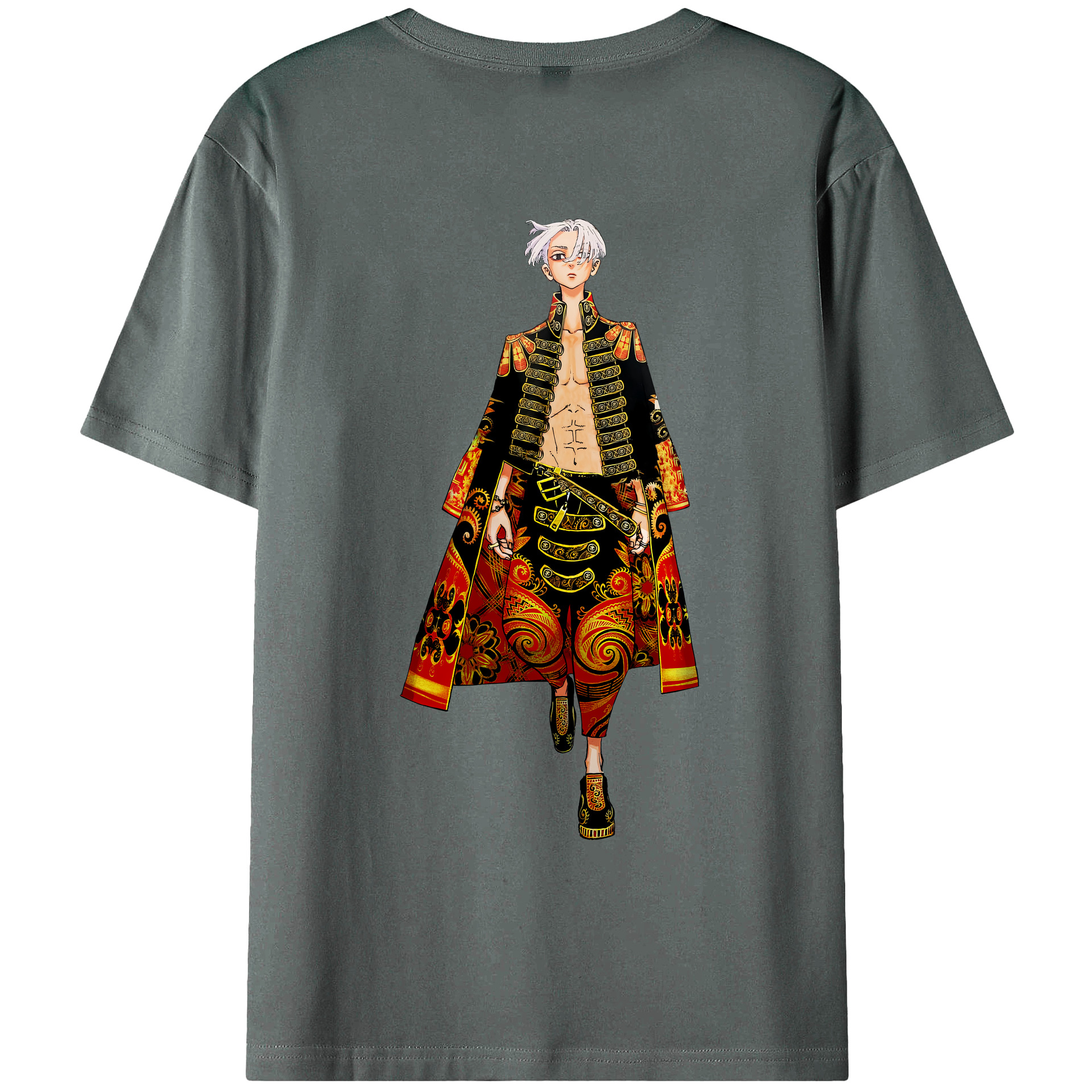 （画像用） 東京リベンジャーズ Tokyo Revengers 綿100％ メンズ半袖Tシャツ（バックプリント） 通気性